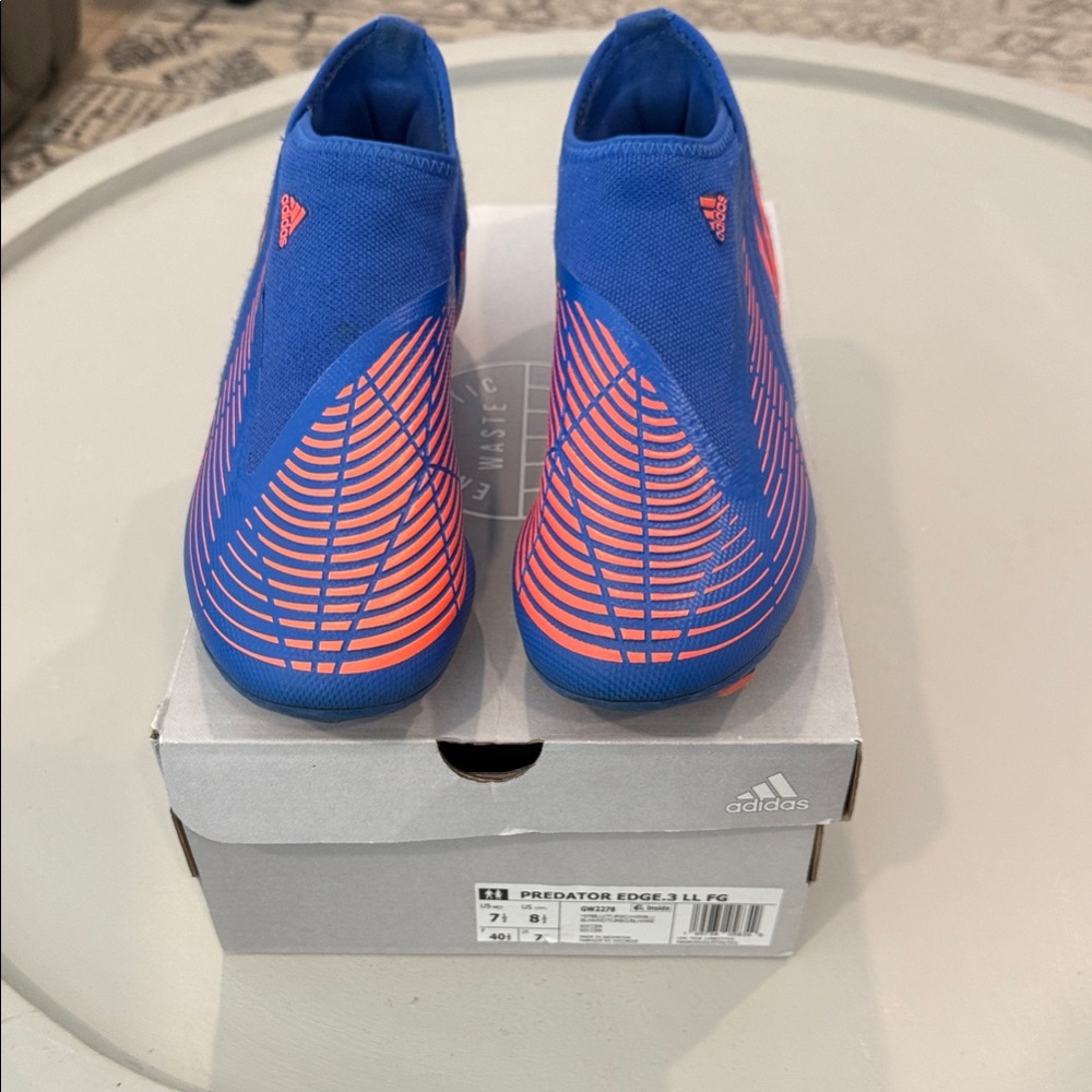 Adidas Predator Edge Sneakers - Blue and Pink Unisex Men’s 7.5 or Women’s 8.5